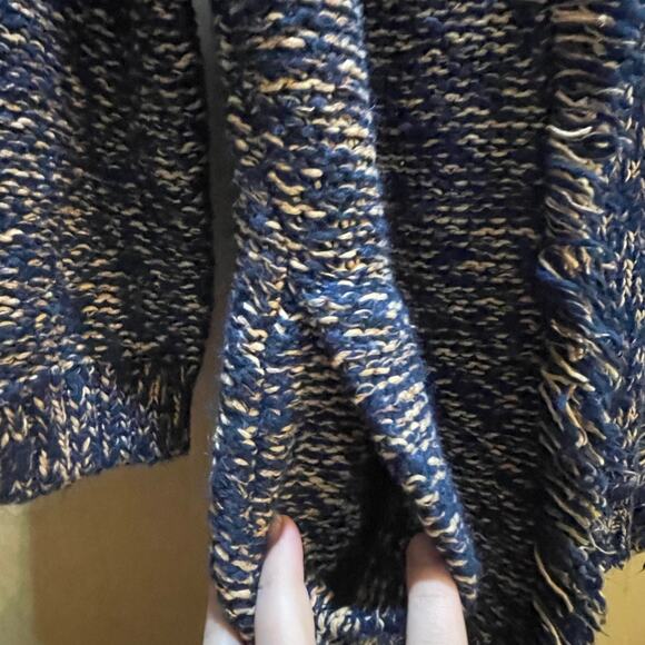 Sparrow Cardigan Fringe Cable Knit Open Front Sweater XS - Picture 6 of 6
